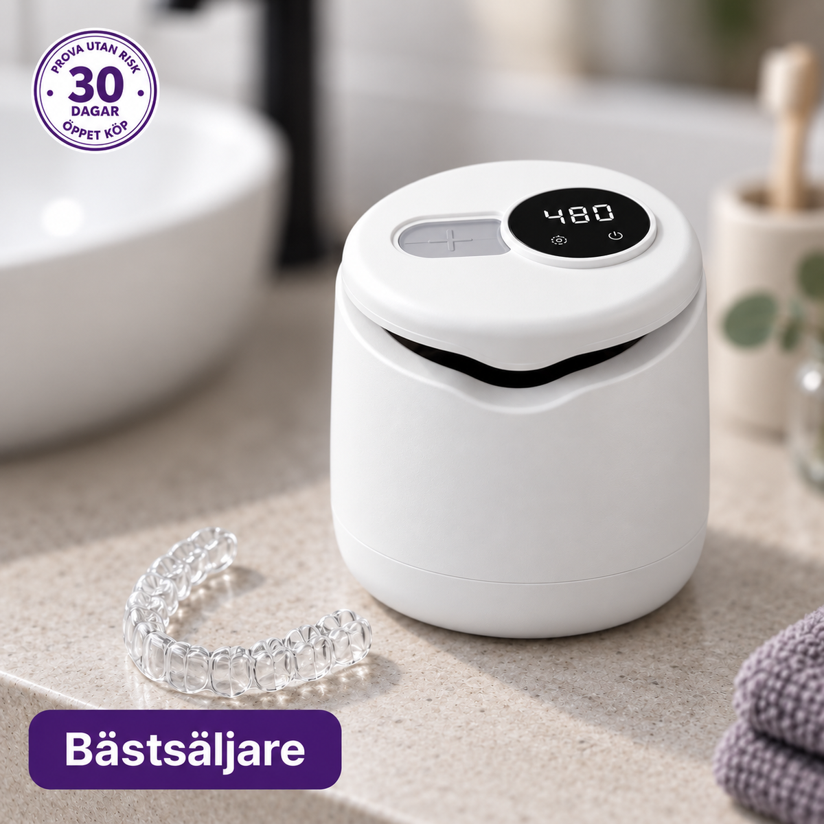 SkiraDental™ - Ultraljudsrengörare för tandskenor