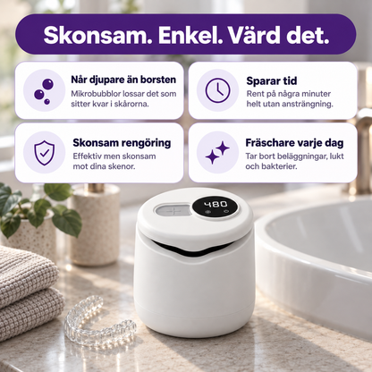 SkiraDental™ - Ultraljudsrengörare för tandskenor